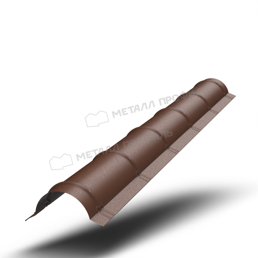 Планка конька круглого R80х2000 (VALORI-20-Brown-0.5)